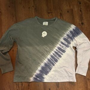 Green and Blue Tie-Dye OFFLINE Sweatshirt by Aerie